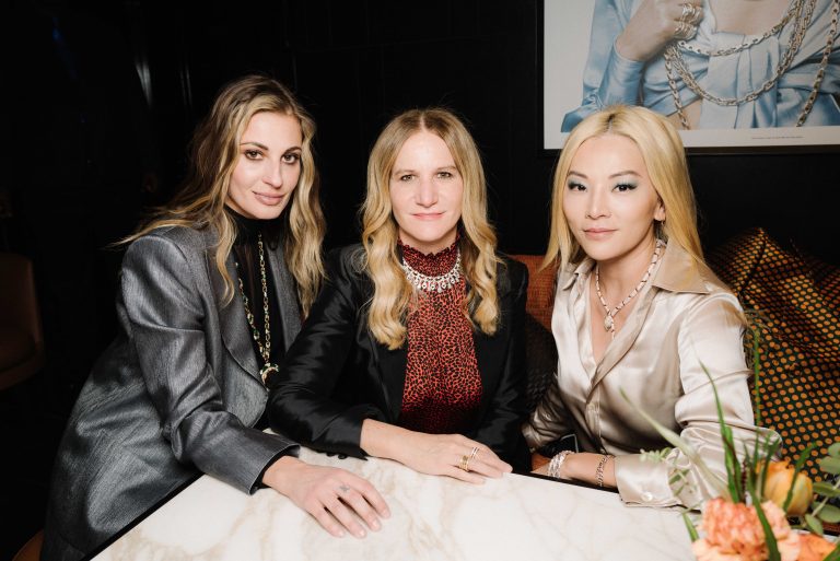Carla Bruni and Natalia Vodianova inaugurate the new Bulgari Hotel in Paris