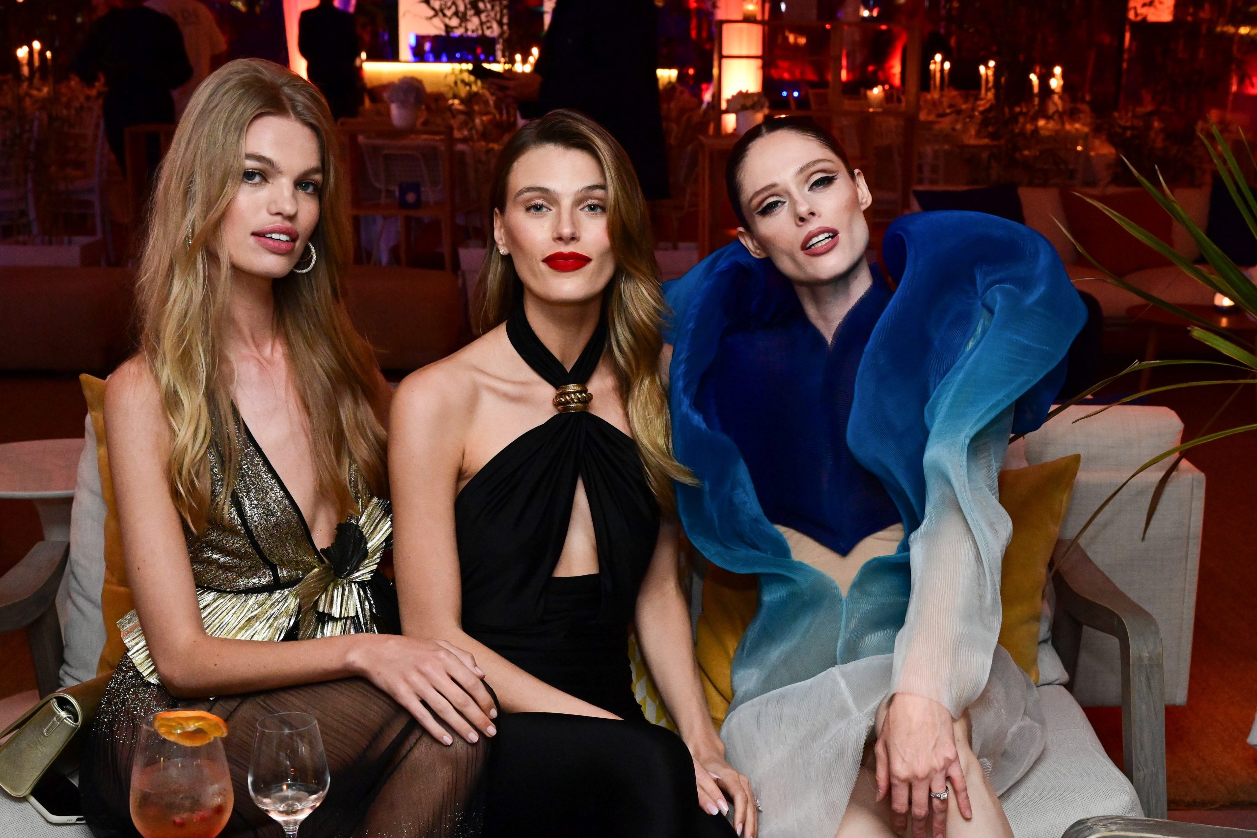 Daphne Groeneveld and Coco Rocha at ELLE and Augustinus Bader's table